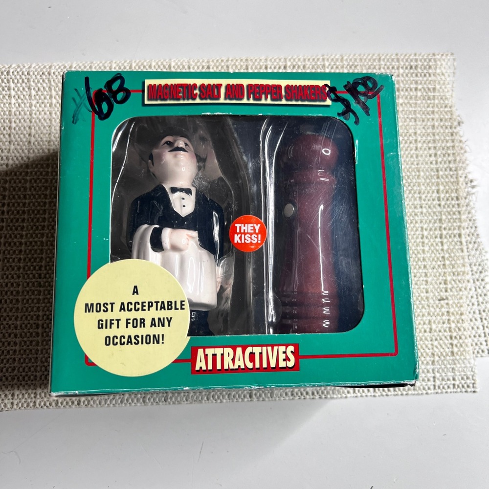 Pacific Giftware Attractives Magnetic Salt Pepper Shakers Waiter Pepper Mill